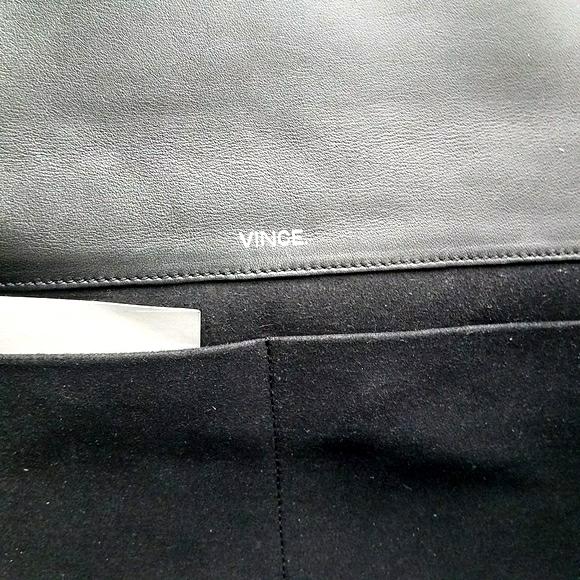 Vince. Black & White Clutch